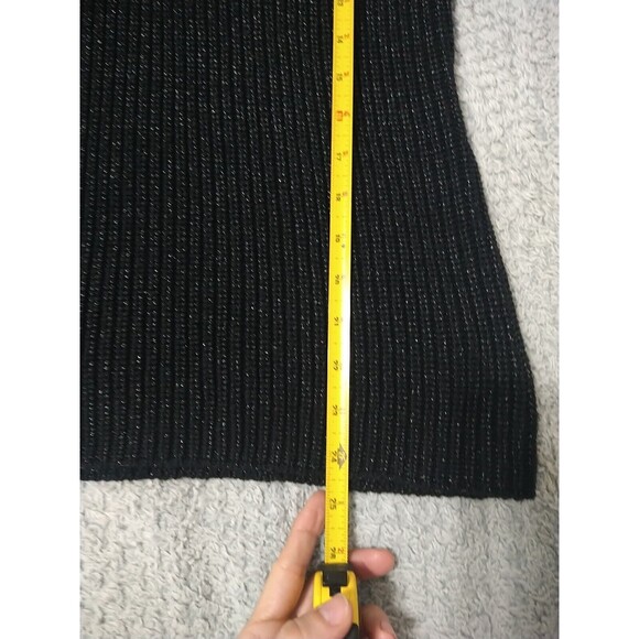 Boston Proper Cowl Neck Cold Shoulder Sweater Black Size Small Y2K Cozy - Picture 8 of 10